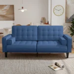 2-seater sofa with padded arms and high-resilience foam – front view