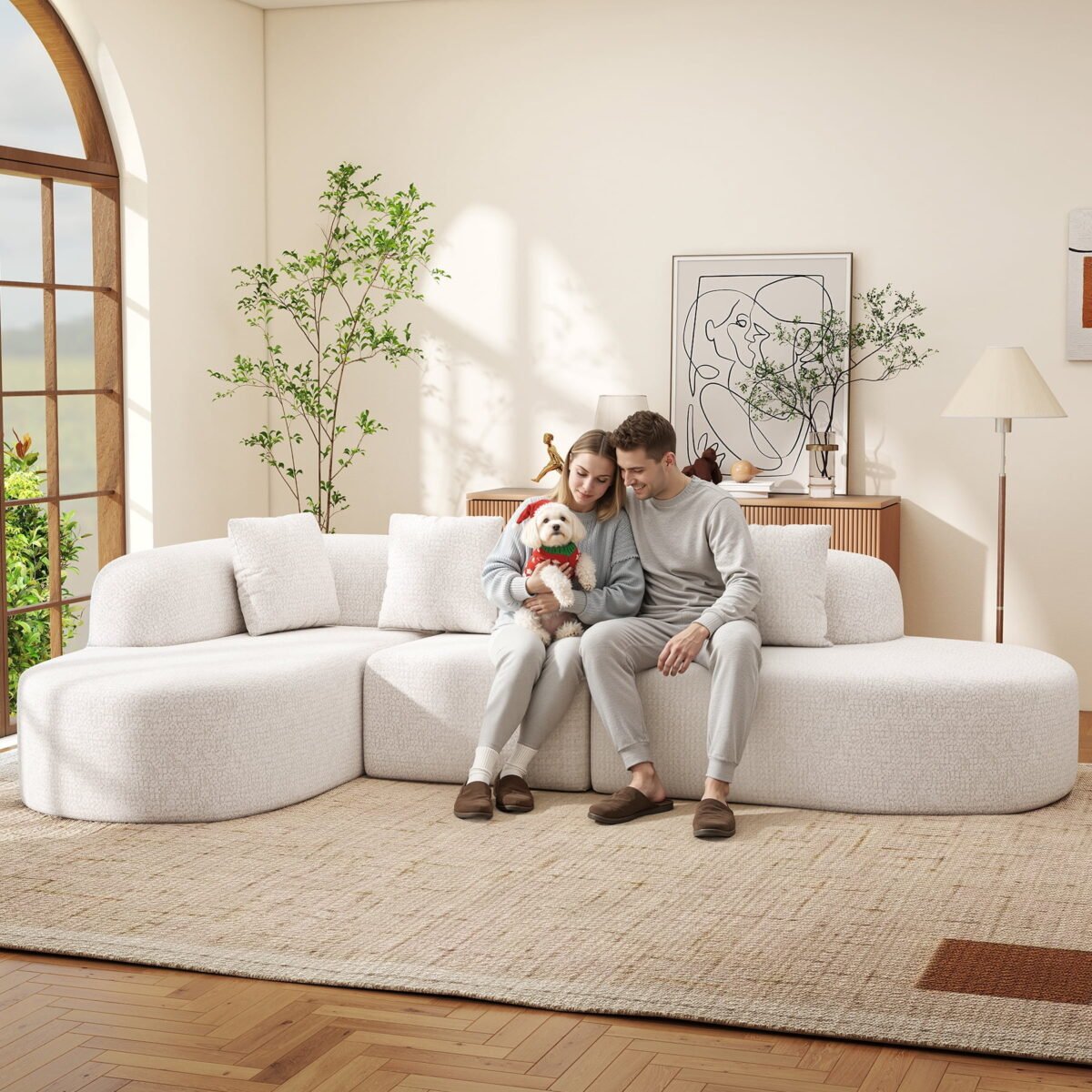 Noor Al Malaki L-Shape sofa - Image 4