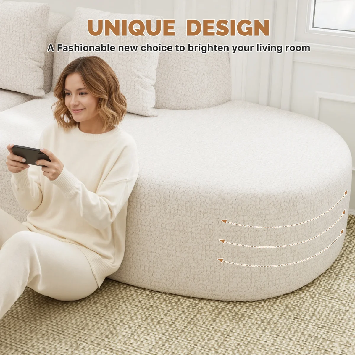 Noor Al Malaki L-Shape sofa - Image 2