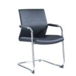 Visual black PP frame office chair with fixed armrests - Fozo Furniture Dubai