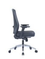 ProForm black PU office chair side view - Fozo Furniture Dubai