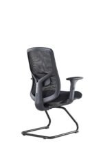 Napper black fiber frame office chair side view - Fozo Furniture Dubai