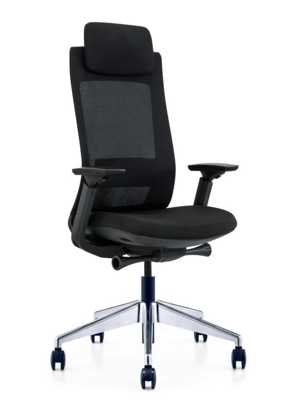 Valmont high back office chair side view - Fozo Furniture Dubai