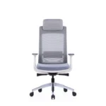 White frame ergonomic office chair - Fozo Furniture Dubai