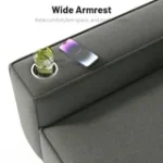 Luxe 3-Seater Sofa with Built-In Cup Holders & High-Resilience Foam Dubai - Image 2