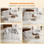 Regalia 146-Inch Oversized U-Shaped Modular Cloud Sectional Sofa Dubai - Image 2