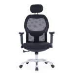 OfficeOne High Back Office Chair with Adjustable Headrest & Aluminum Base