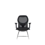 Savoy Medium Back Office Chair with 2D Armrest & Chrome Bow Leg