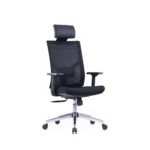 CanvasX high back executive chair with chrome base side view - Fozo Furniture Dubai
