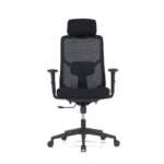 Layback ergonomic office chair with adjustable headrest and lumbar support - Fozo Furniture Dubai
