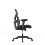 Kova Grey PP Frame Office Chair with Adjustable Lumbar Support & PU Armrest - Image 2