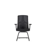 Pattern black nylon frame office chair with adjustable lumbar support - Fozo Furniture Dubai