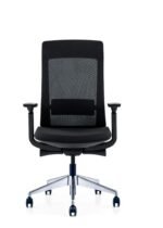 Aurex black ergonomic office chair - Fozo Furniture Dubai