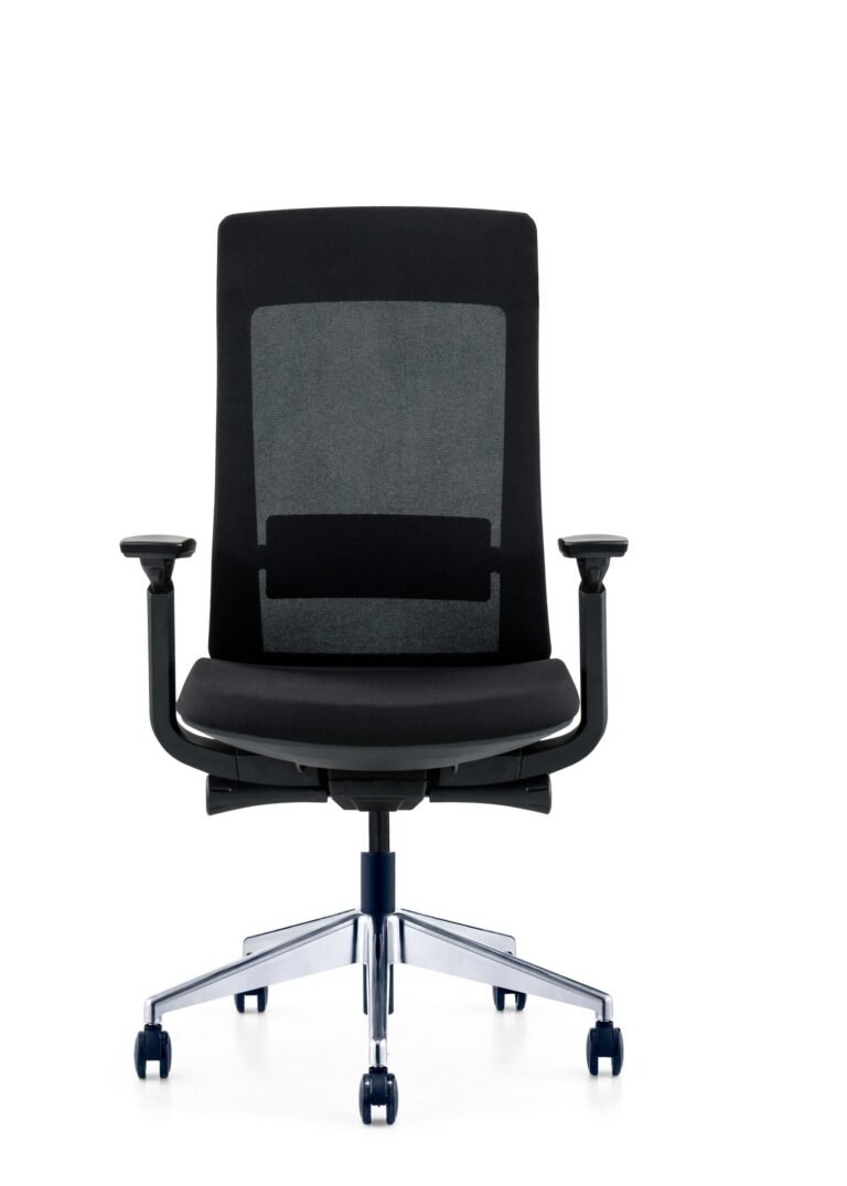 Aurex black ergonomic office chair - Fozo Furniture Dubai