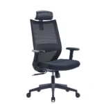 Atlas Black Mesh Office Chair with Adjustable Headrest & Lumbar Support Dubai - Image 2