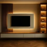 Nova TV Wall Panel Dubai | Melamine MDF TV Unit – Custom Size & Color | Modern Wood & White Wall Design Turkey Import
