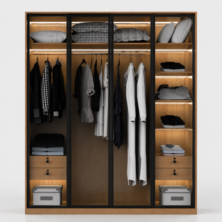 4-Door Sliding Wardrobe 2100×2500×600mm