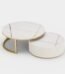 Home Marketplace2 11 2-Piece Nesting Marble Coffee Table Set