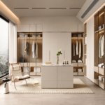 Luxury Walk In Wardrobe Island Dresser Glass Door Uae