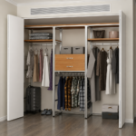 Modular Open Wardrobe with Folding Doors, Drawers & Hanging Rails