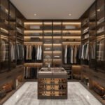 Luxury Walk-In Wardrobe with Glass Display Cabinet