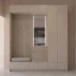 Built-in Hallway Wardrobe with Mirror & Bench